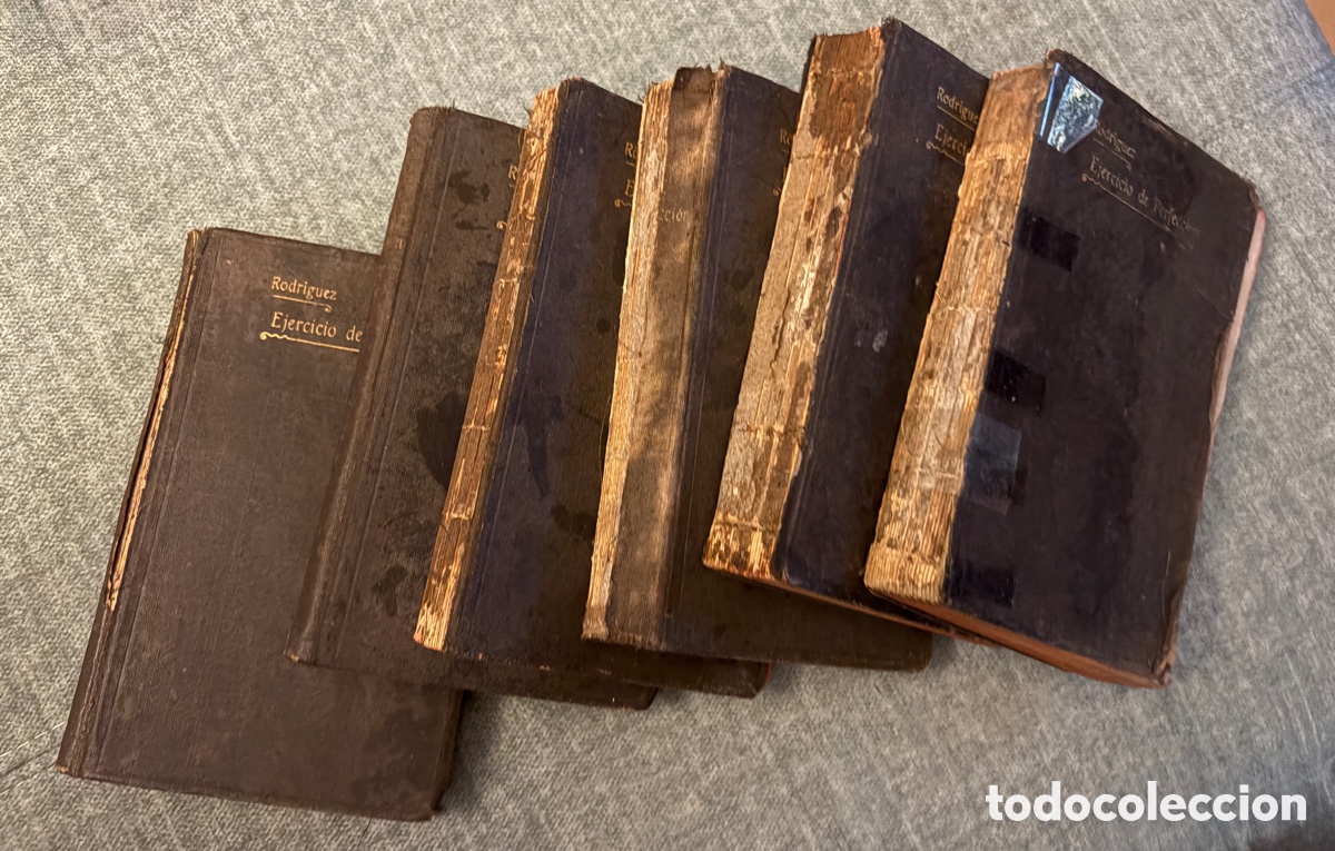 Libros antiguos: (L808) Colecci&oacute;n 6 vol &middot; Ejercicio de Perfecci&oacute;n &middot; P. Alonso Rodr&iacute;guez &middot; 1907-PARA RESTAURAR