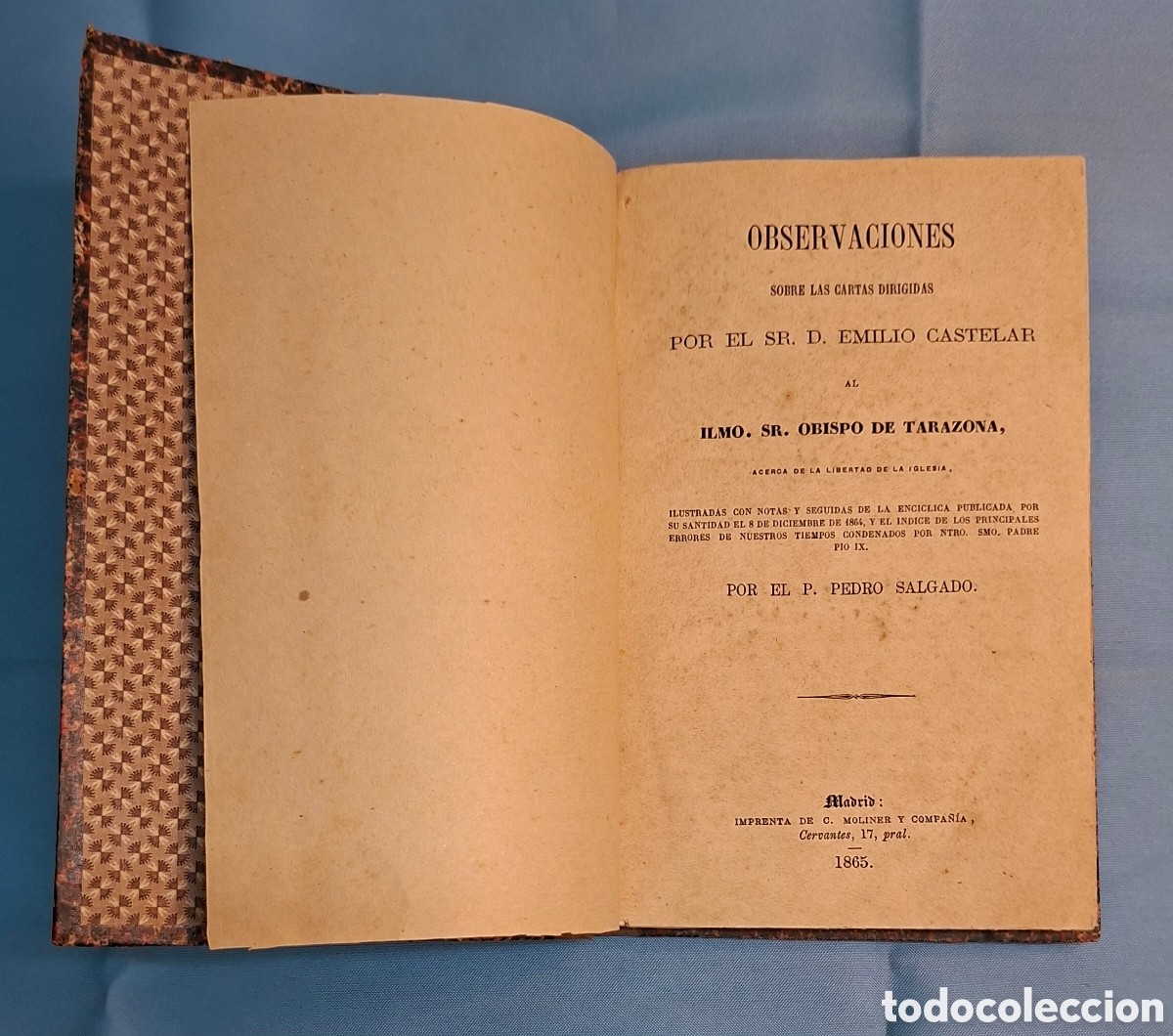 Libros antiguos: Libro Observaciones sobre las cartas dirigidas.