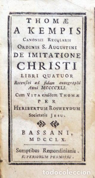 Antiquarische B&uuml;cher: KEMPIS. (Thomas a) - DE IMITATIONE CHRISTI. LIBRI QUATUOR.