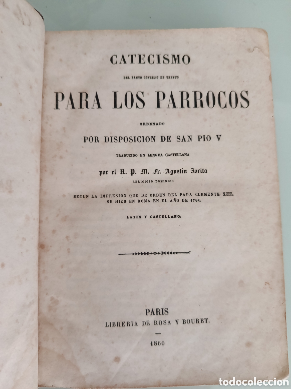 Libros antiguos: CATECISMO PARA LOS P&Aacute;RROCOS SAN PIO V 1860