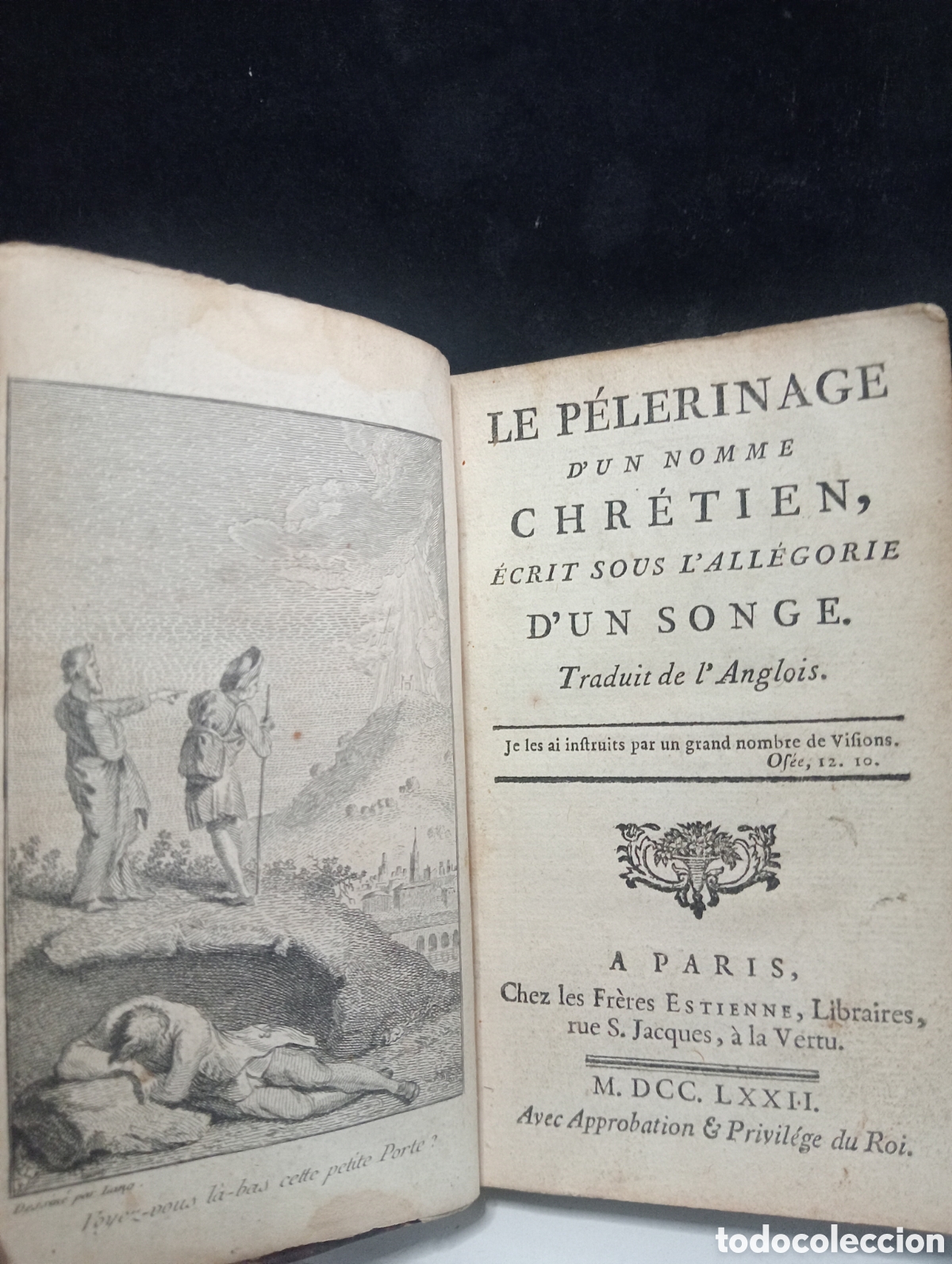Old books: LE PELERINAGE D&acute;UN NOMM&Eacute; CHRETIEN. PARIS 1772