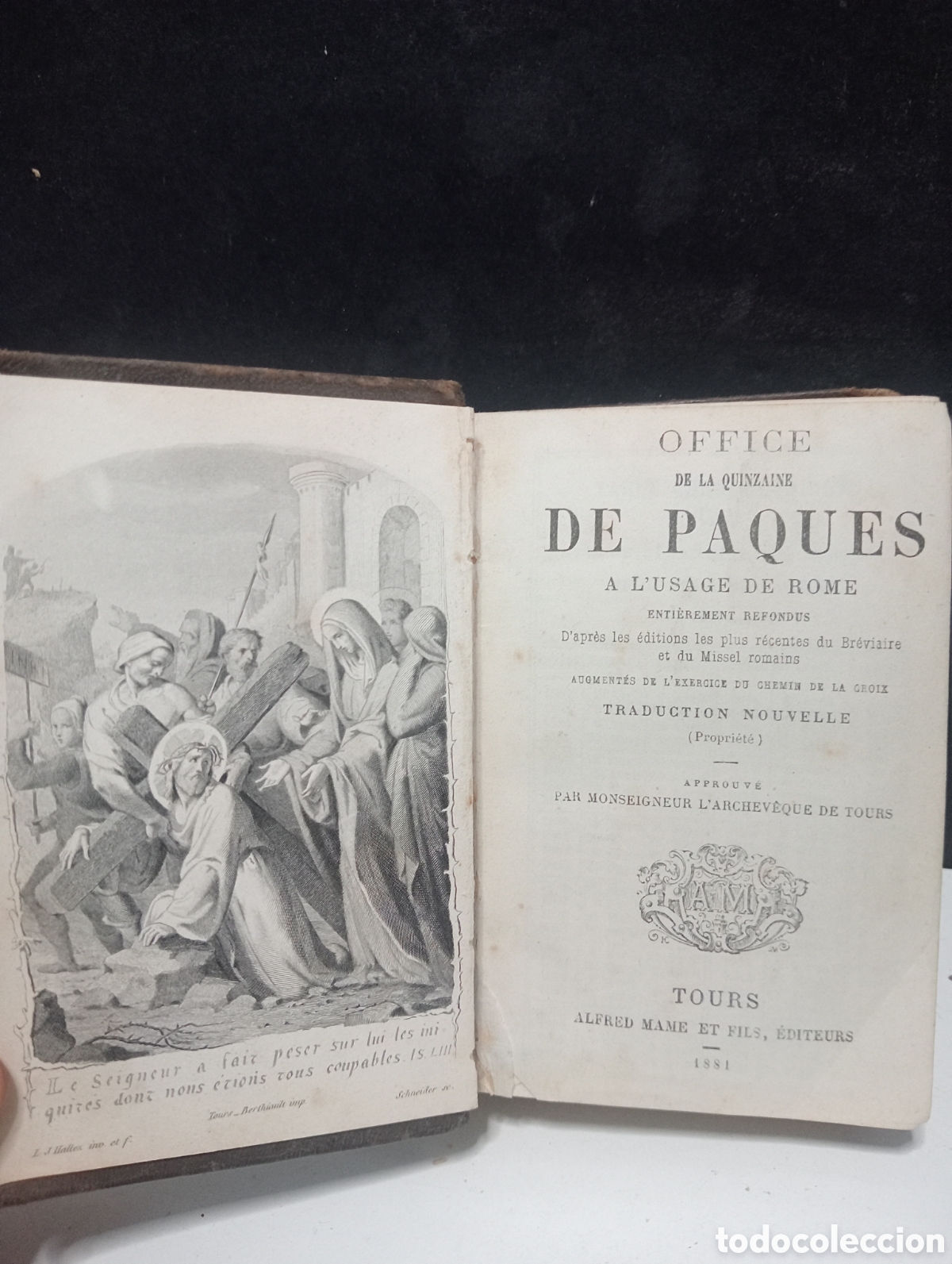 Antiquarische B&uuml;cher: OFFICE DE LA QUINZAINE DE PAQUES A L&acute;USAGE DE ROME. TOURS 1881