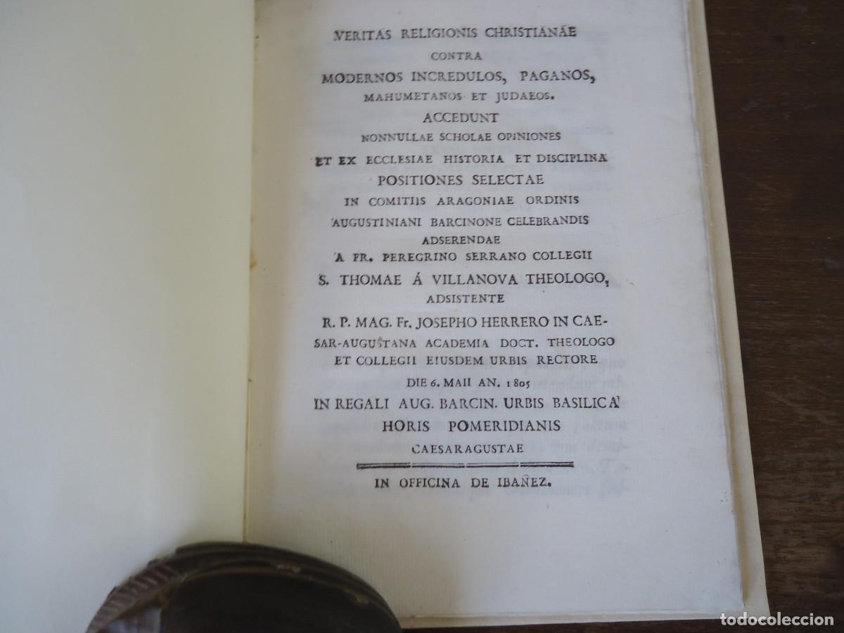 Antiquarische B&uuml;cher: Veritas religionis contra modernos incredulos, paganos, mahumetanos et judaeos. Zaragoza 1805