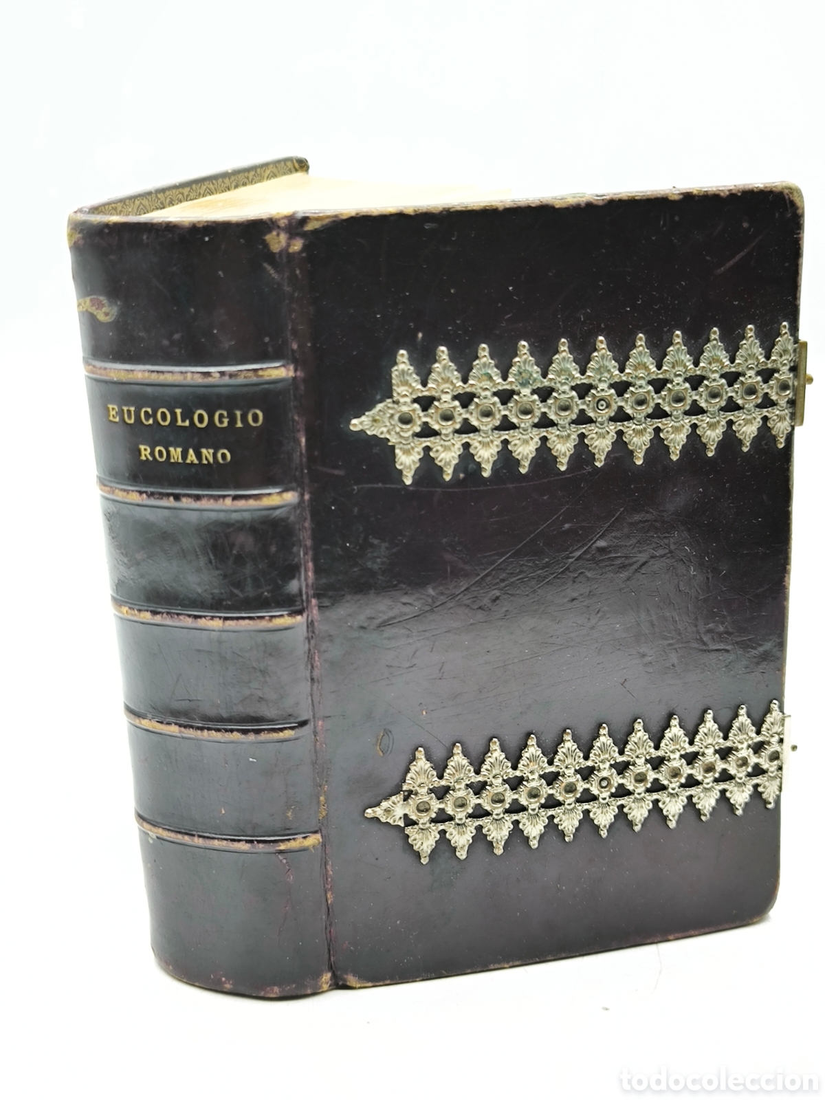 Libri antichi: Antiguo Nuevo Eucologio Romano en letra gorda 1876. Edici&oacute;n de lujo