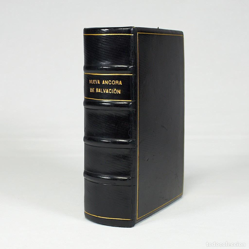 Libros antiguos: Devocionario Nueva &Aacute;ncora de Salvaci&oacute;n. Piel. Costillas Lomo. Cortes Dorados. Bertarelli Mil&aacute;n. 1900