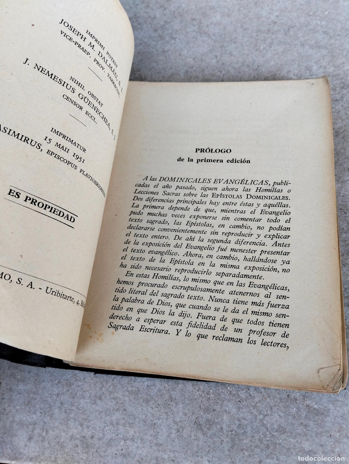 Libros antiguos: Ep&iacute;stolas dominicales del a&ntilde;o eclesi&aacute;stico - Foto 3