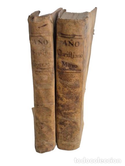 Libros antiguos: A&ntilde;o Christiano Exercicios Devotos para todos d&iacute;as del A&ntilde;o - Imp. Antonio Sancha 1778 - Febrero, Mayo
