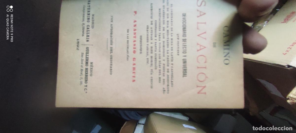 Libros antiguos: CAMINO DE SALVACION - DEVOCIONARIO SELECTO Y UNIVERSAL GARCIA ANASTASIO SATURNINO CALLEJA EDITOR, M