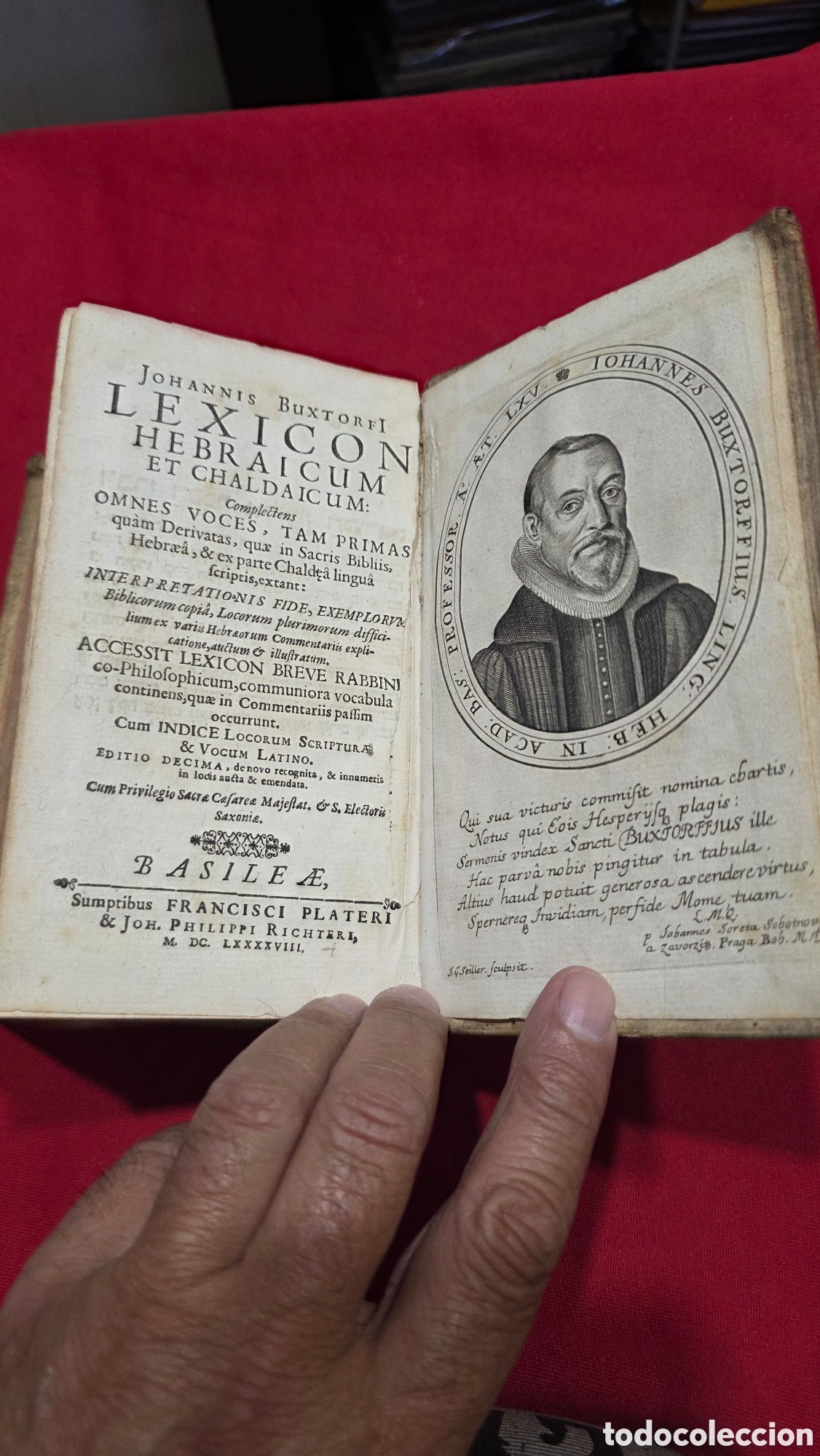 Antiquarische B&uuml;cher: LEXICON HEBRAICUM ET CHALDAICUM a&ntilde;o 1688