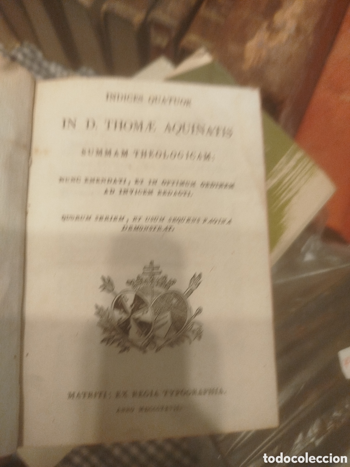 Libros antiguos: Indices Quatuor in D. Thomae Aquinatis Summam Theologicam, editado en Madrid por la Ex Regia Typogra