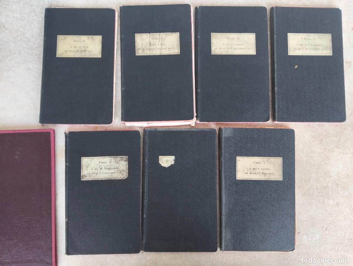 Libros antiguos: Lote 7 libros religiosos fasc&iacute;culos en lat&iacute;n liturgia biblia horas christi regis paschae antiguos