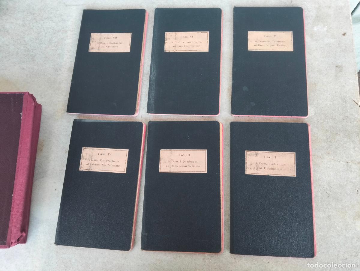Libros antiguos: Lote 6 libros religiosos fasc&iacute;culos en lat&iacute;n liturgia biblia horas christi regis paschae antiguos