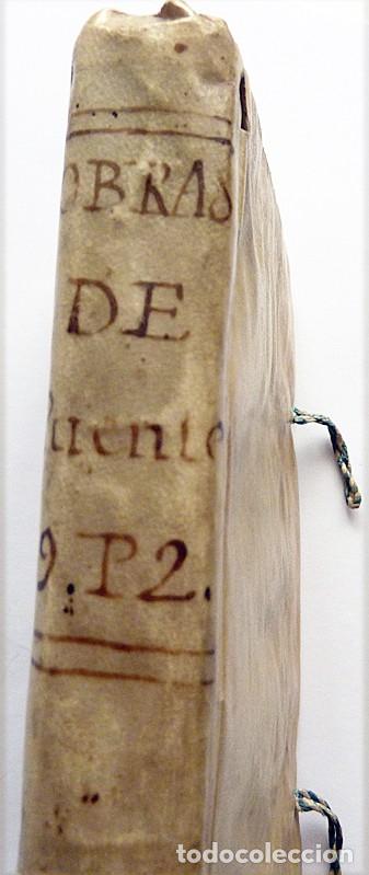 Libros antiguos: OBRAS ESPIRITUALES - PADRE LUIS DE LA PUENTE - TRATADO QUINTO (TOMO IX: PARTE II) - PERGAMINO - 1752