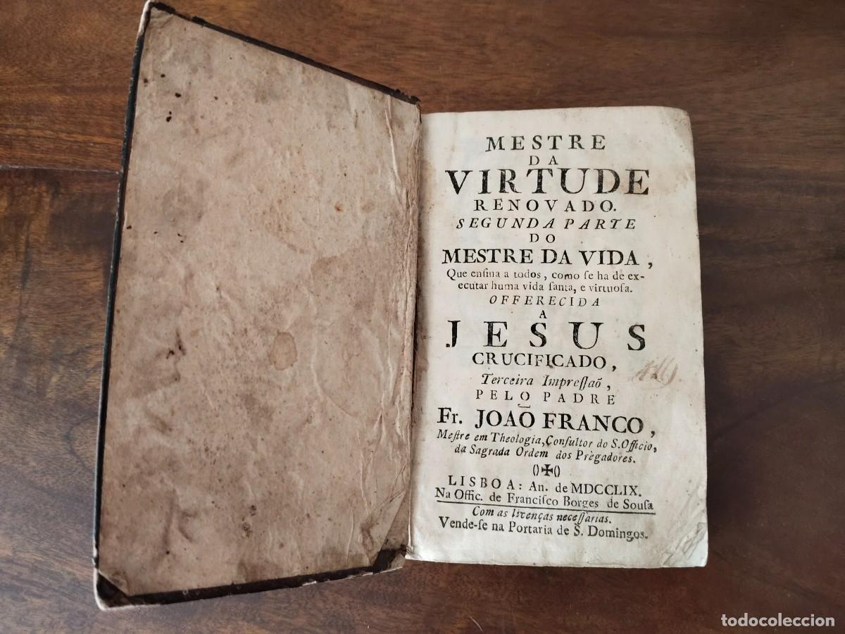 Livres anciens: Mestre da Virtude. Fr. Jo&atilde;o Franco, Lisboa 1759. Portugal.