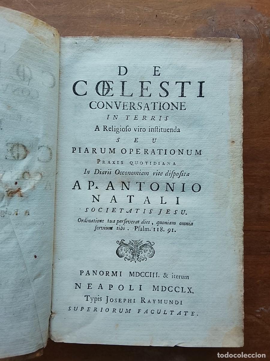 Libros antiguos: De celesti conversatione in terris 1760 - Foto 4