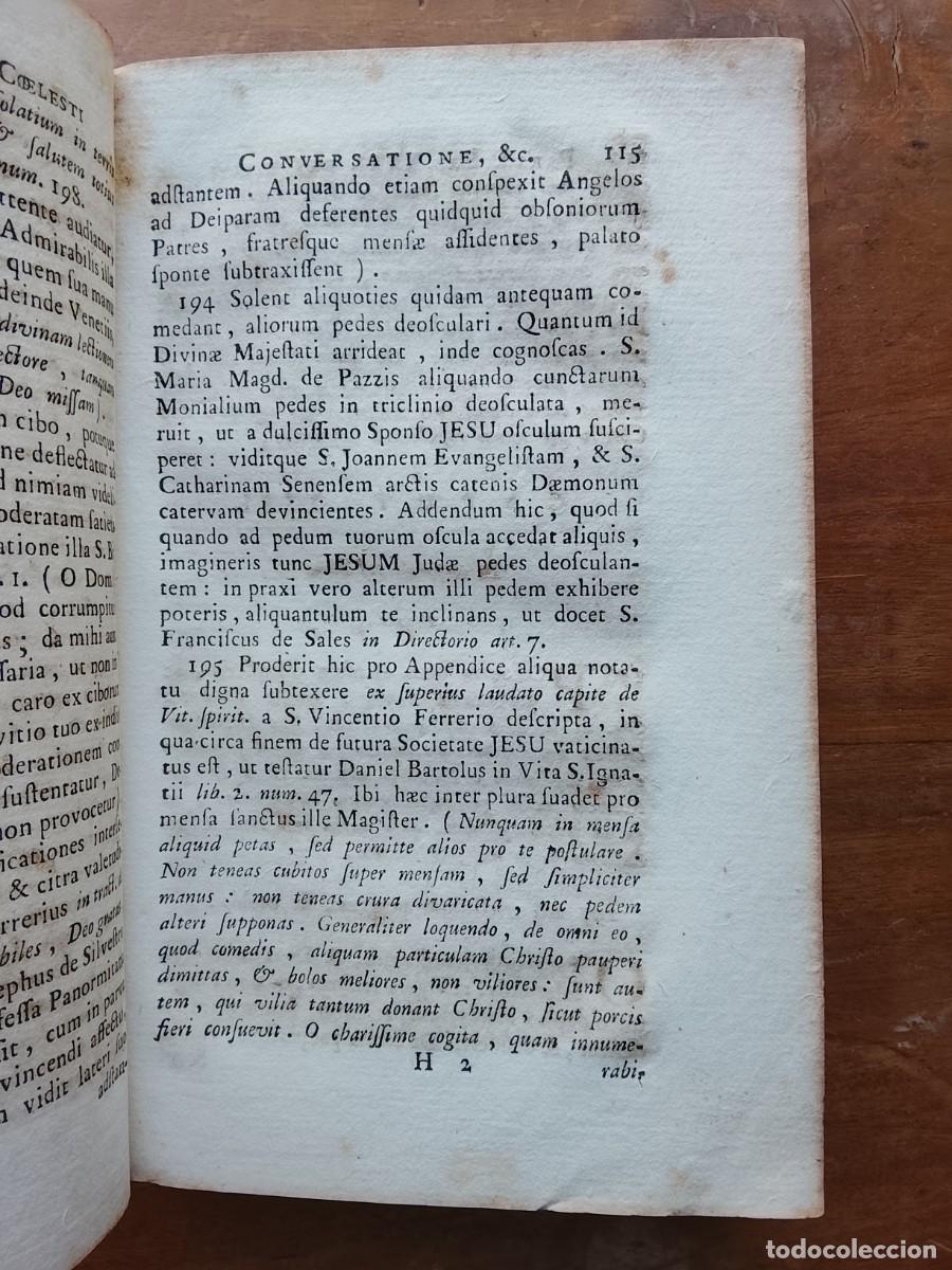 Libros antiguos: De celesti conversatione in terris 1760 - Foto 6