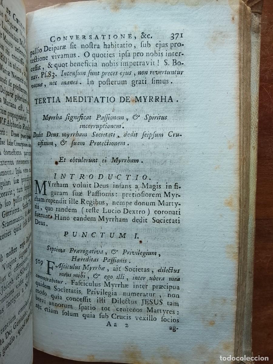 Libros antiguos: De celesti conversatione in terris 1760 - Foto 7