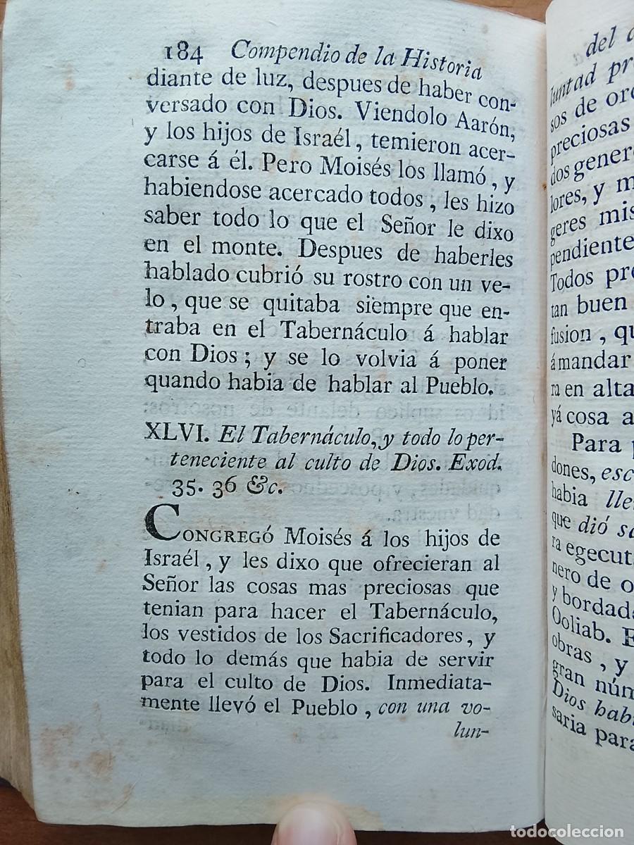 Libros antiguos: Compendio de la historia del antiguo testamento 1783 - Foto 6