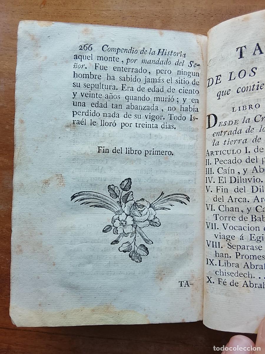 Libros antiguos: Compendio de la historia del antiguo testamento 1783 - Foto 7