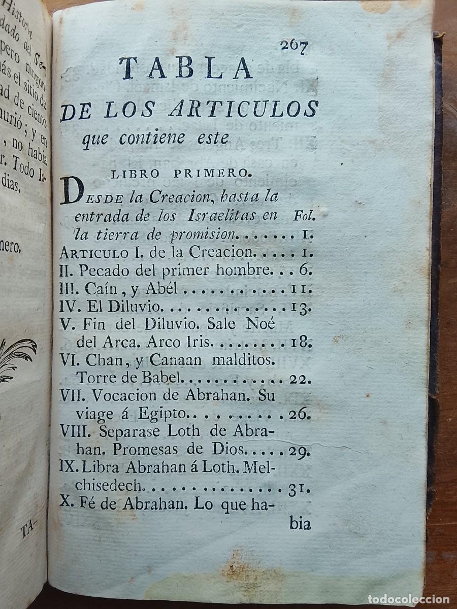 Libros antiguos: Compendio de la historia del antiguo testamento 1783 - Foto 8