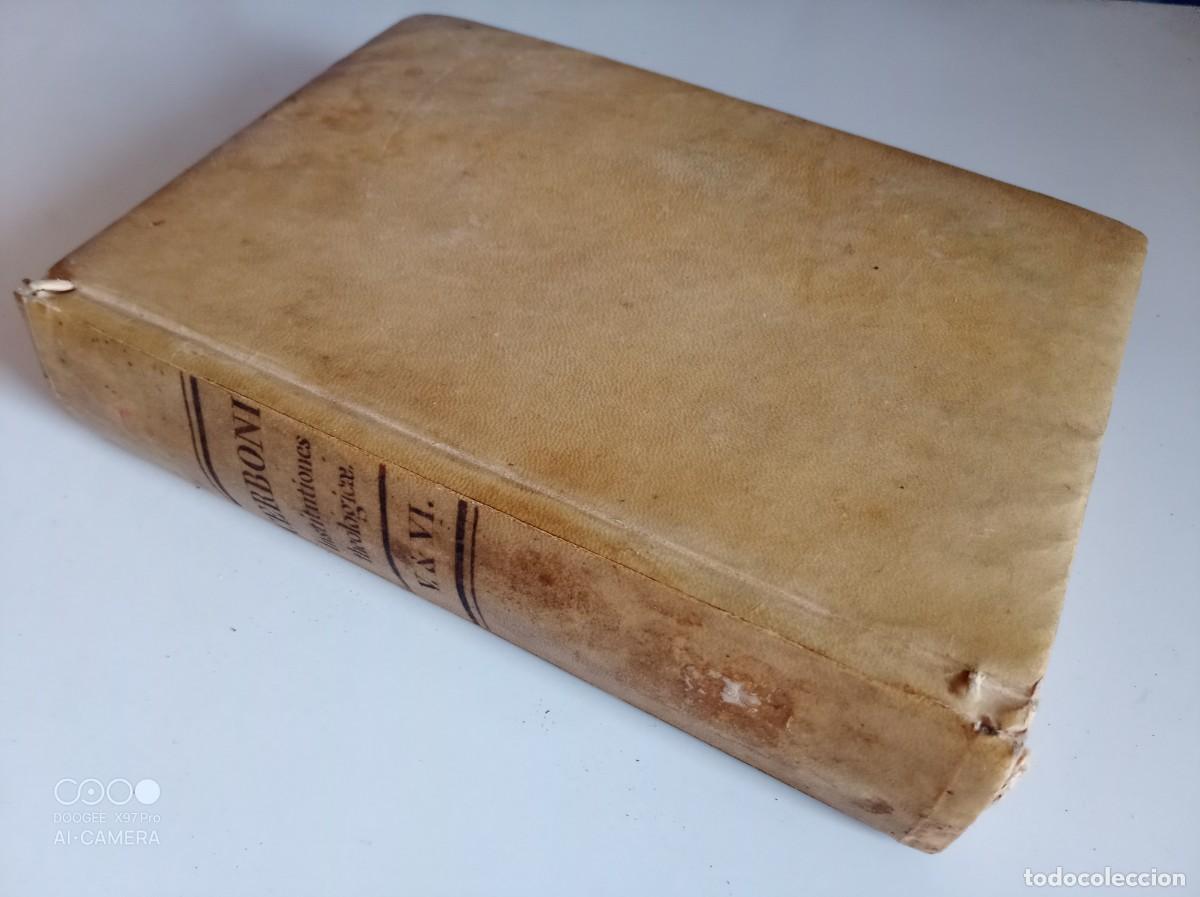 Libros antiguos: CERBONI. INSTITUTIONES THEOLOGICAE. DIVO THOMA AQUINATE 1824. FOLIO MENOR EN PERGAMINO.