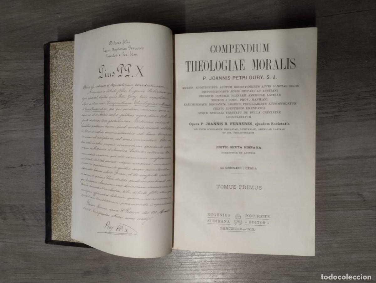 Libros antiguos: Compendium Theologiae Moratis - Foto 4