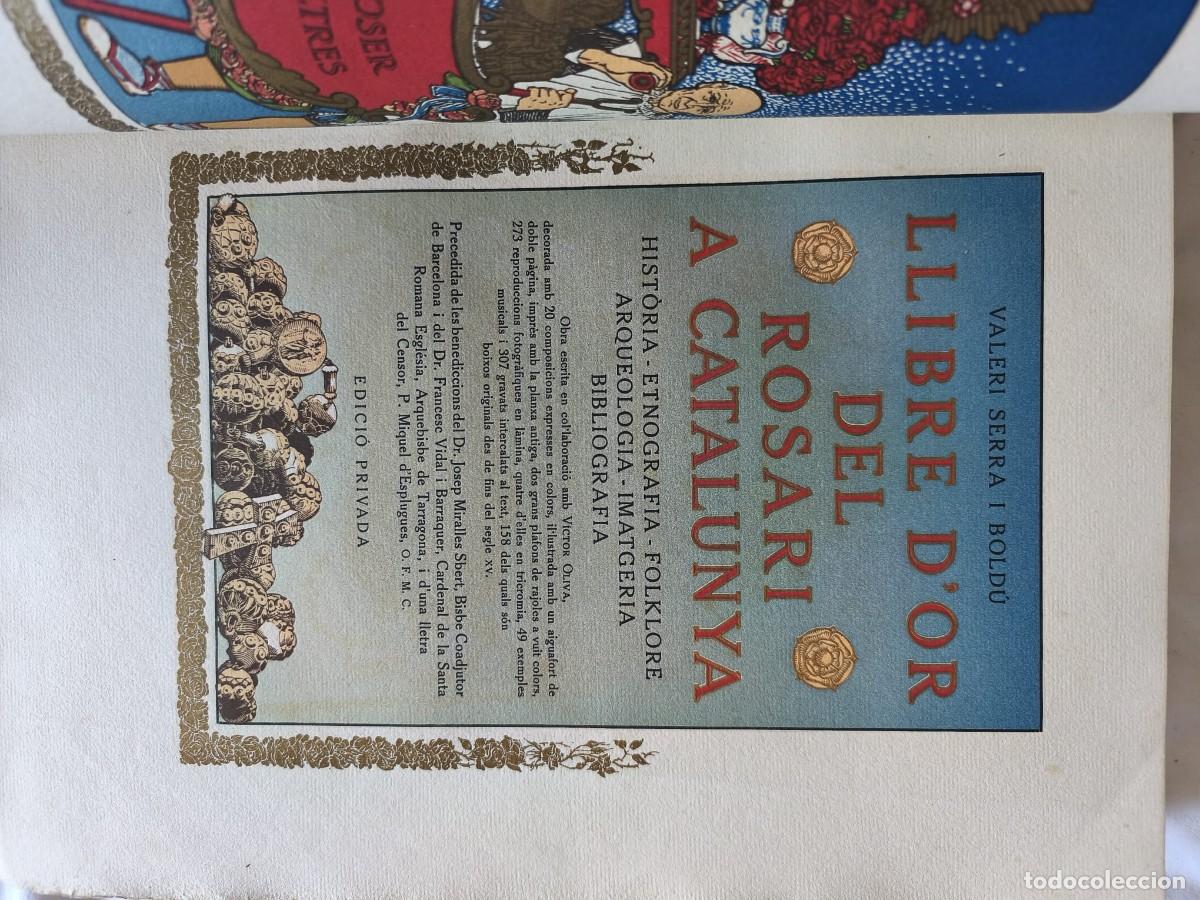 Libros antiguos: Llibre D'or del Rosari a Catalunya (1925) - Valeri Serra i Bold&uacute; - Edici&oacute; Privada Bibliof&iacute;lia