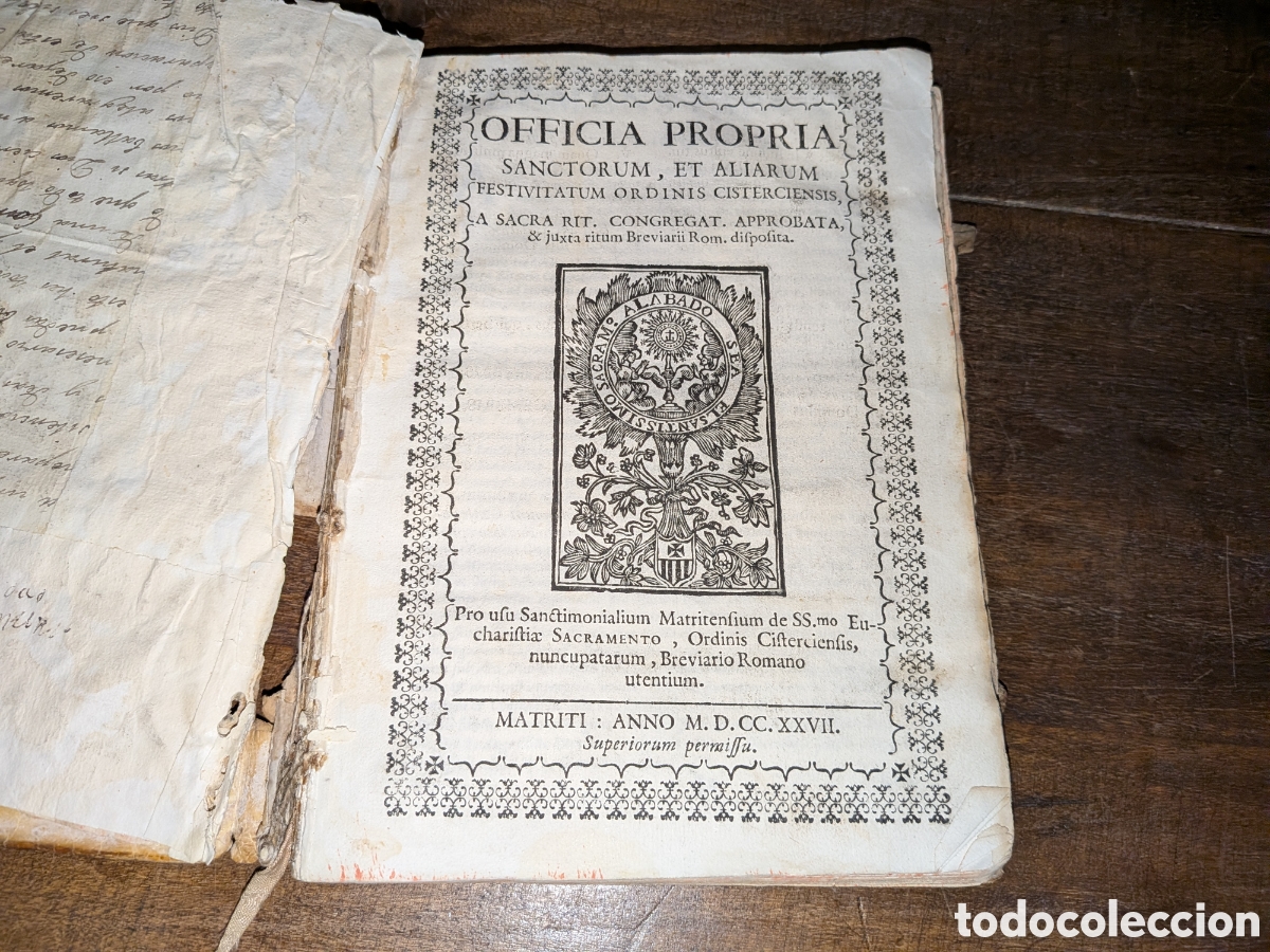 Libros antiguos: Oficio propio de los santos de Cister Madrid 1727 152 pag encuadernaci&oacute;n en pergamino