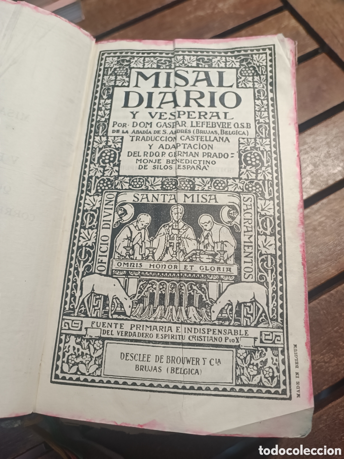 Libros antiguos: RESERVADO NO COMPRAR MISAL DIARIO VESPERAL GASPAR LEFEBVRE -1939 biblia desclee de brouwer Brujas