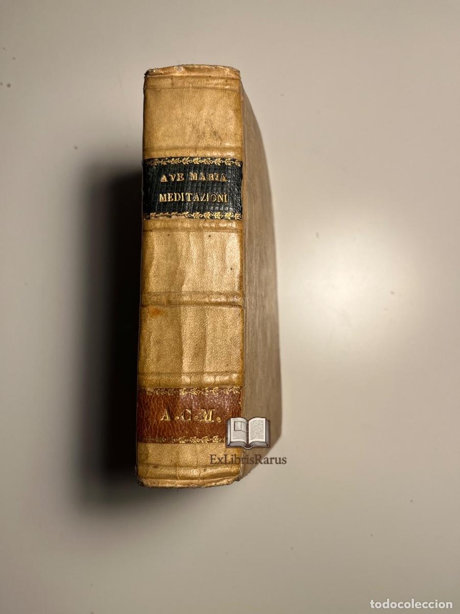 Libros antiguos: AVE MARIA. Meditazione. Venecia, 1575. Raro libro devocional ilustrado del siglo XVI en pergamino de