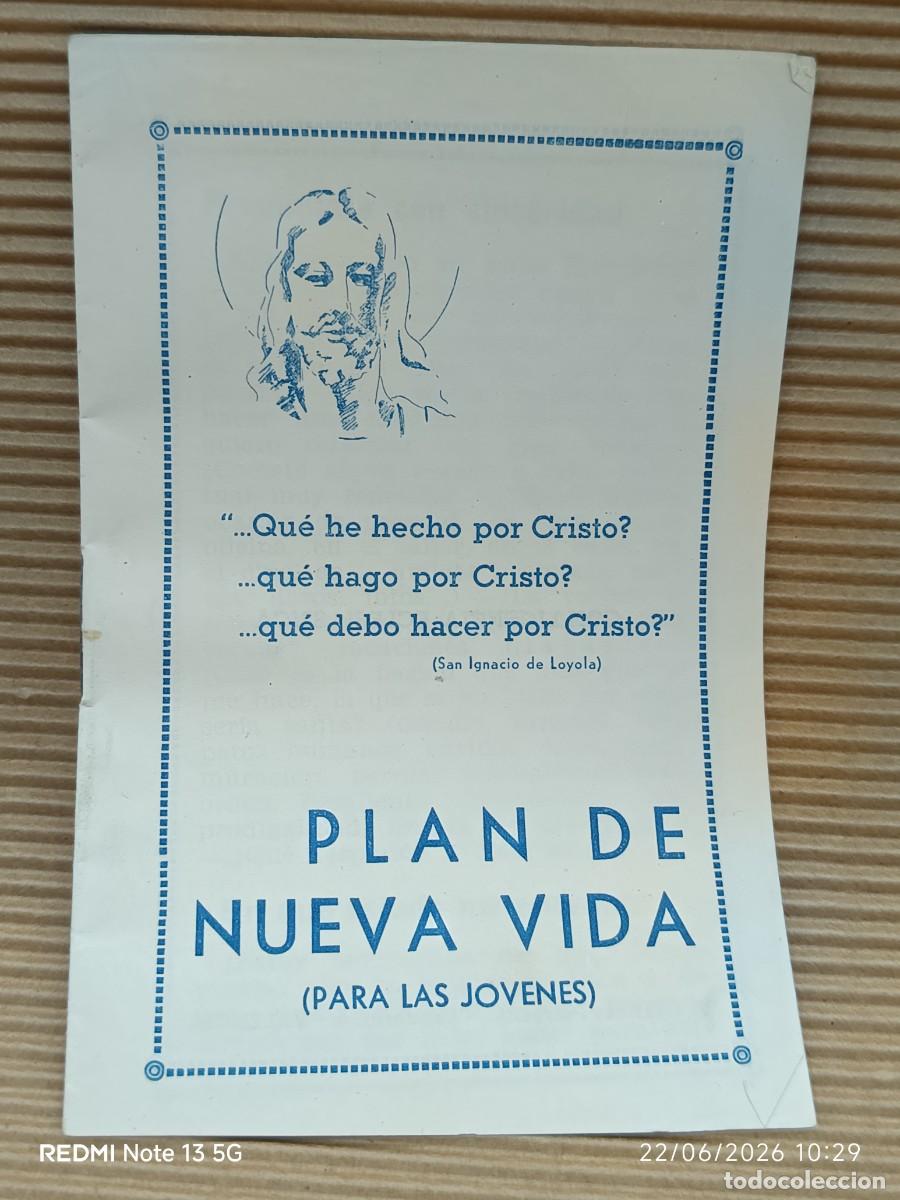 Libros antiguos: PLAN DE NUEVA VIDA FOLLETO RELIGIOSO, SAN IGNACIO DE LOYOLA