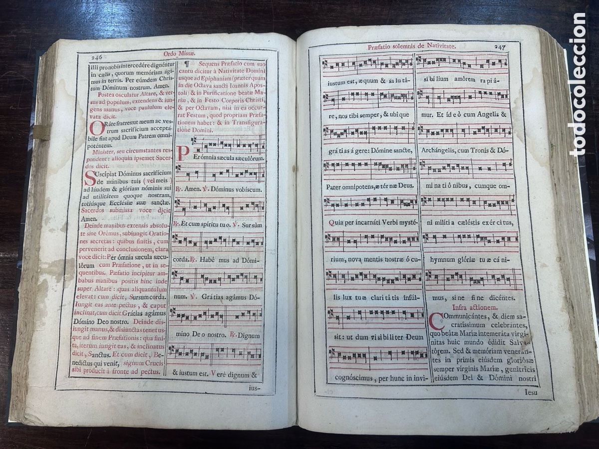 Libros antiguos: Misal completo . Siglo XVIII, con notaci&oacute;n musical