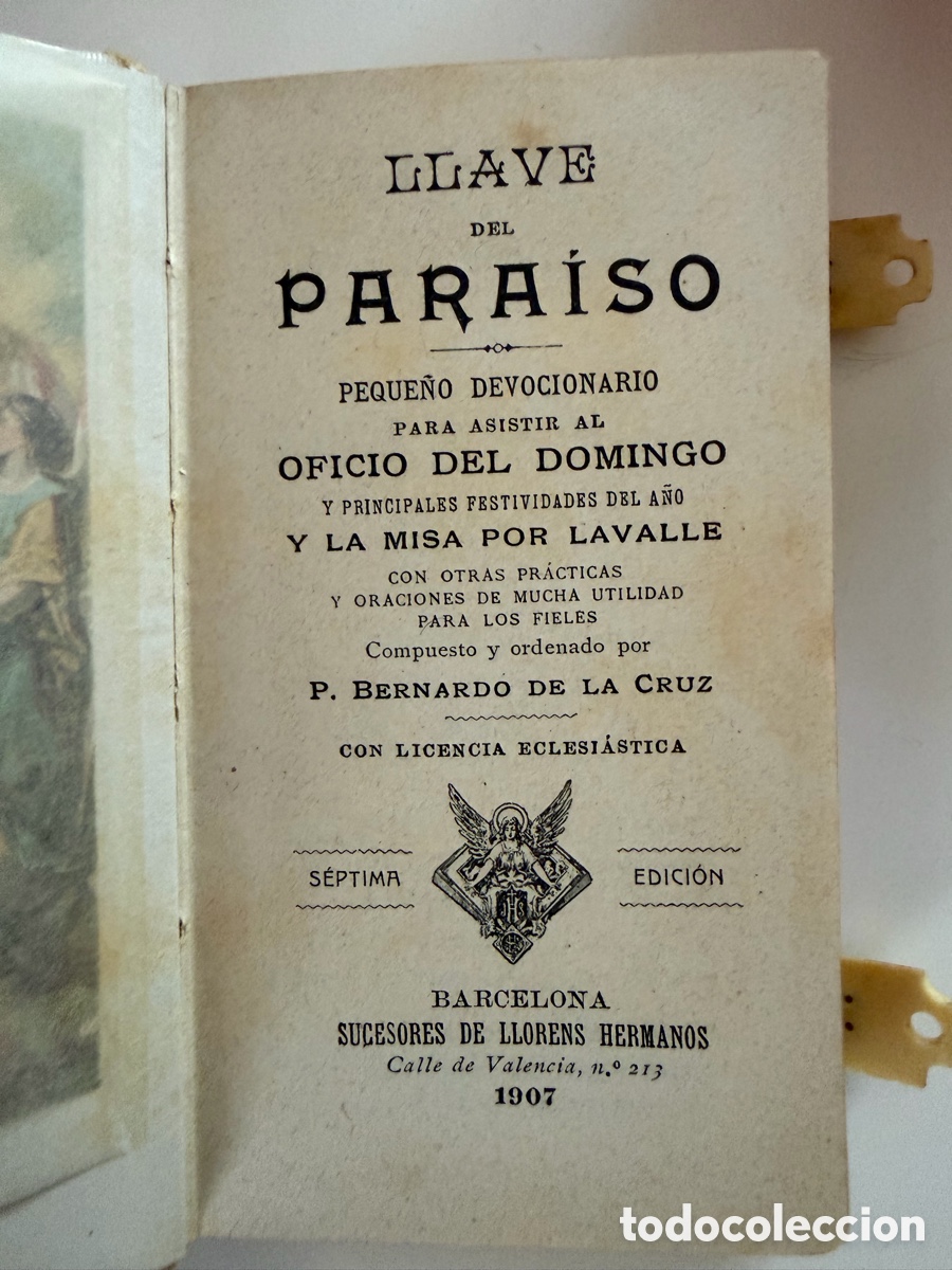 Libros antiguos: Libro llave del para&iacute;so - Foto 1