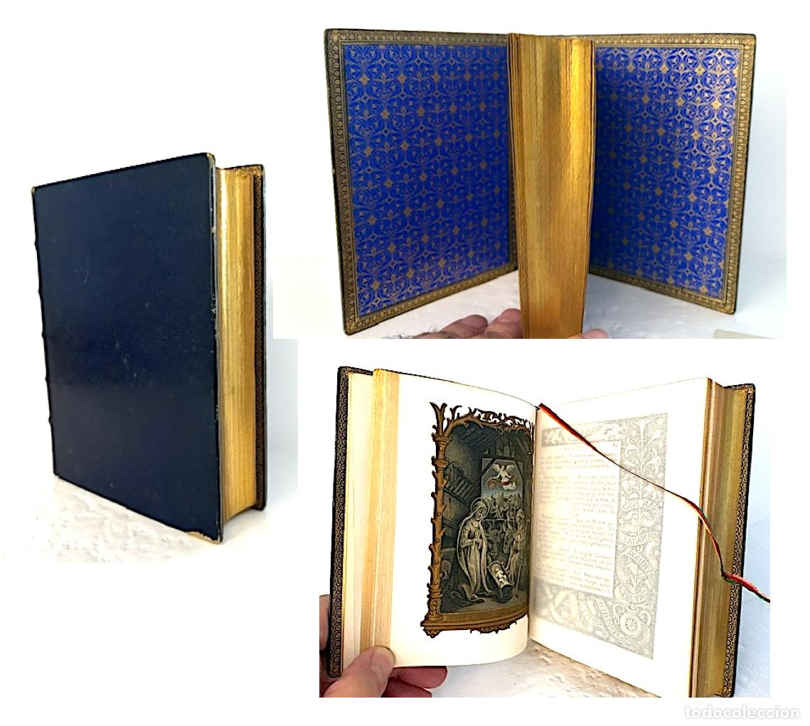Libros antiguos: Horas de la Virgen. (Heures de la Sainte Vierge (1884) Cromolitograf&iacute;as de A. Queyroy.