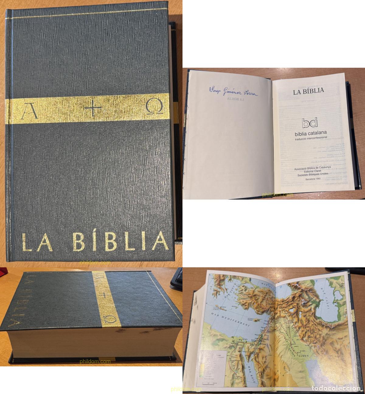 Libros antiguos: LA B&Iacute;BLIA. B&Iacute;BLIA CATALANA. TRADUCCI&Oacute; INTERCONFESSIONAL. MAPAS