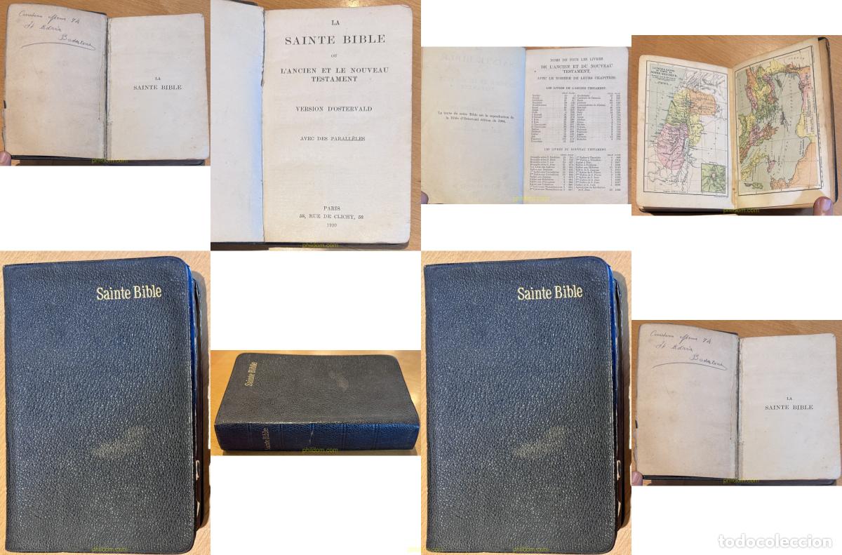 Livros antigos: BIBLIA - LA SAINTE BIBLE VERSION D'OSTERVALD PARIS 1920 - 17 cm X 12 cm