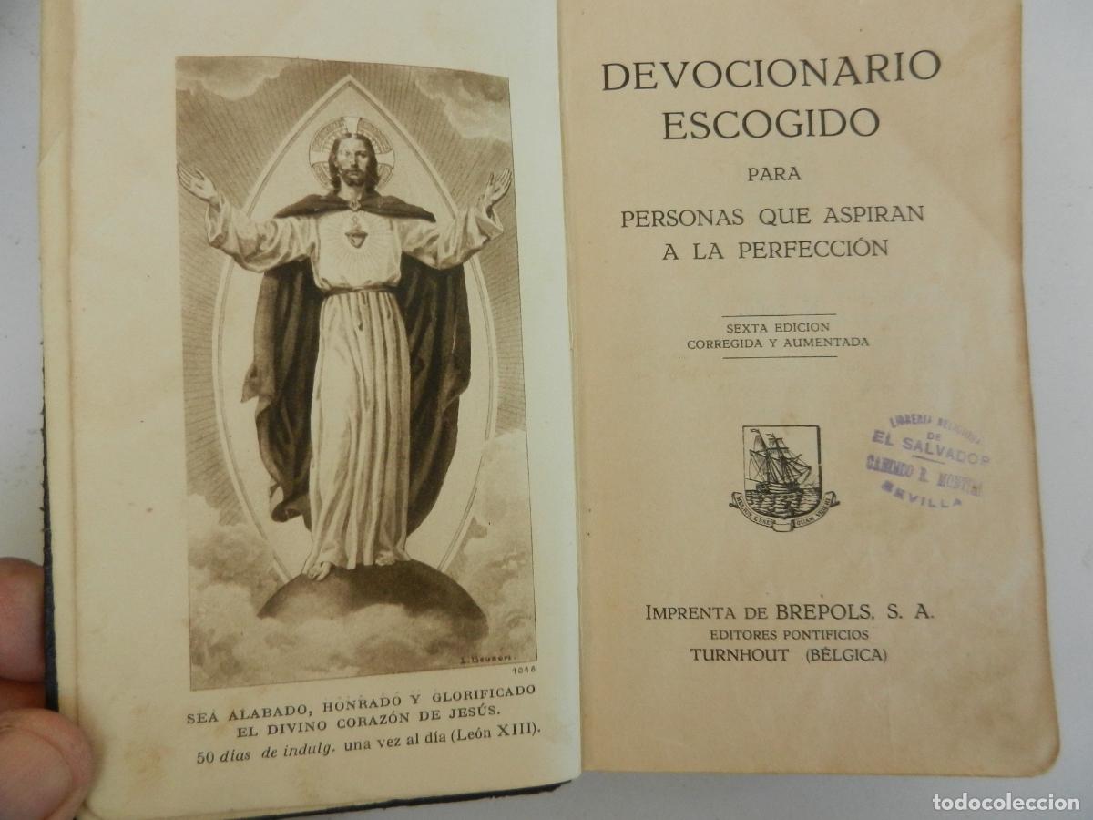 Libros antiguos: DEVOCIONARIO ESCOGIDO - IMPRENTA BREPOLS EDITORES PONTIFICIOS TURNHOUT BELGICA 1914.