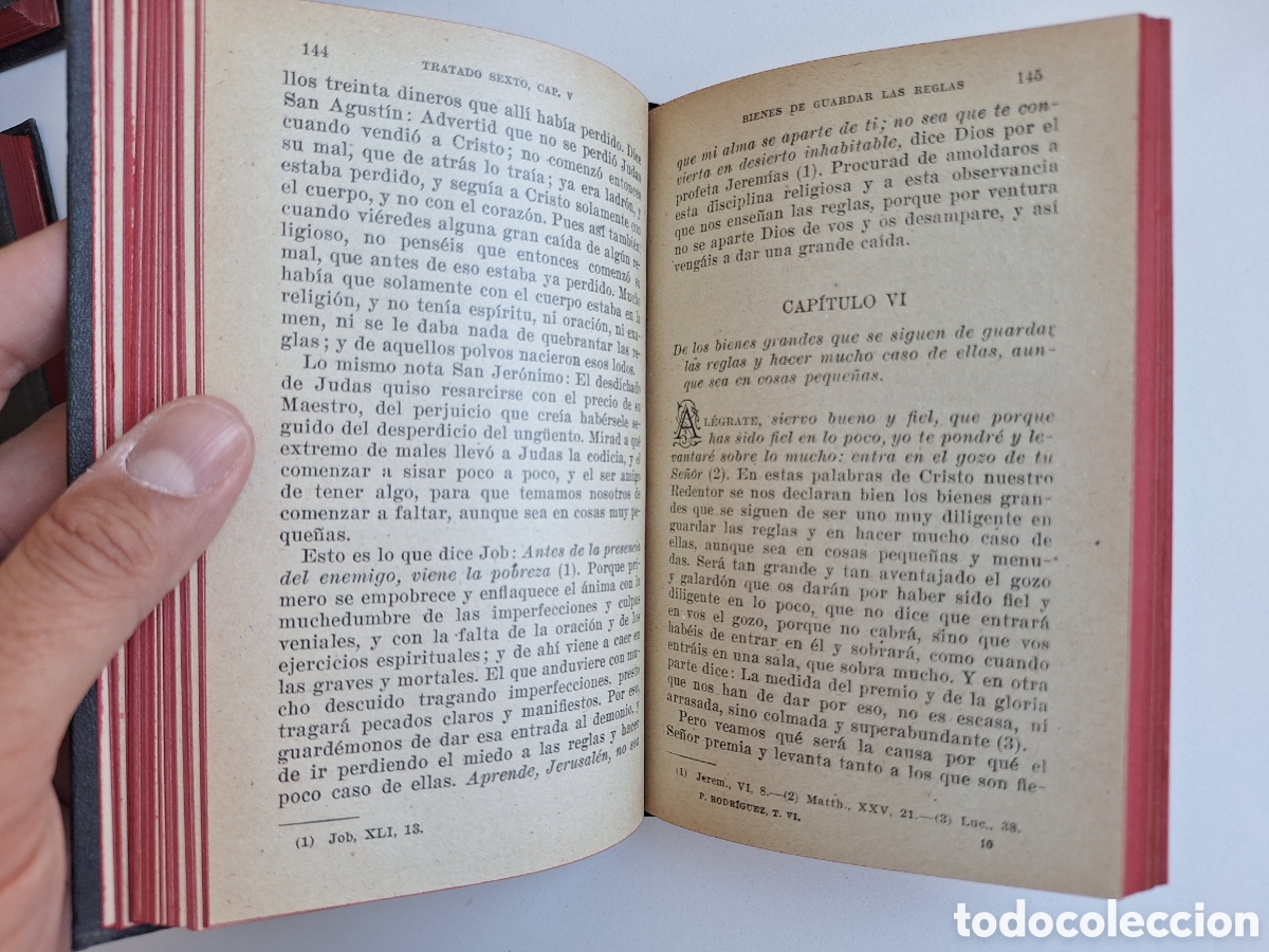 Libros antiguos: P. ALONSO RODRIGUEZ, Ejercicio de perfeccion, 6 tomos (completa) - Foto 7
