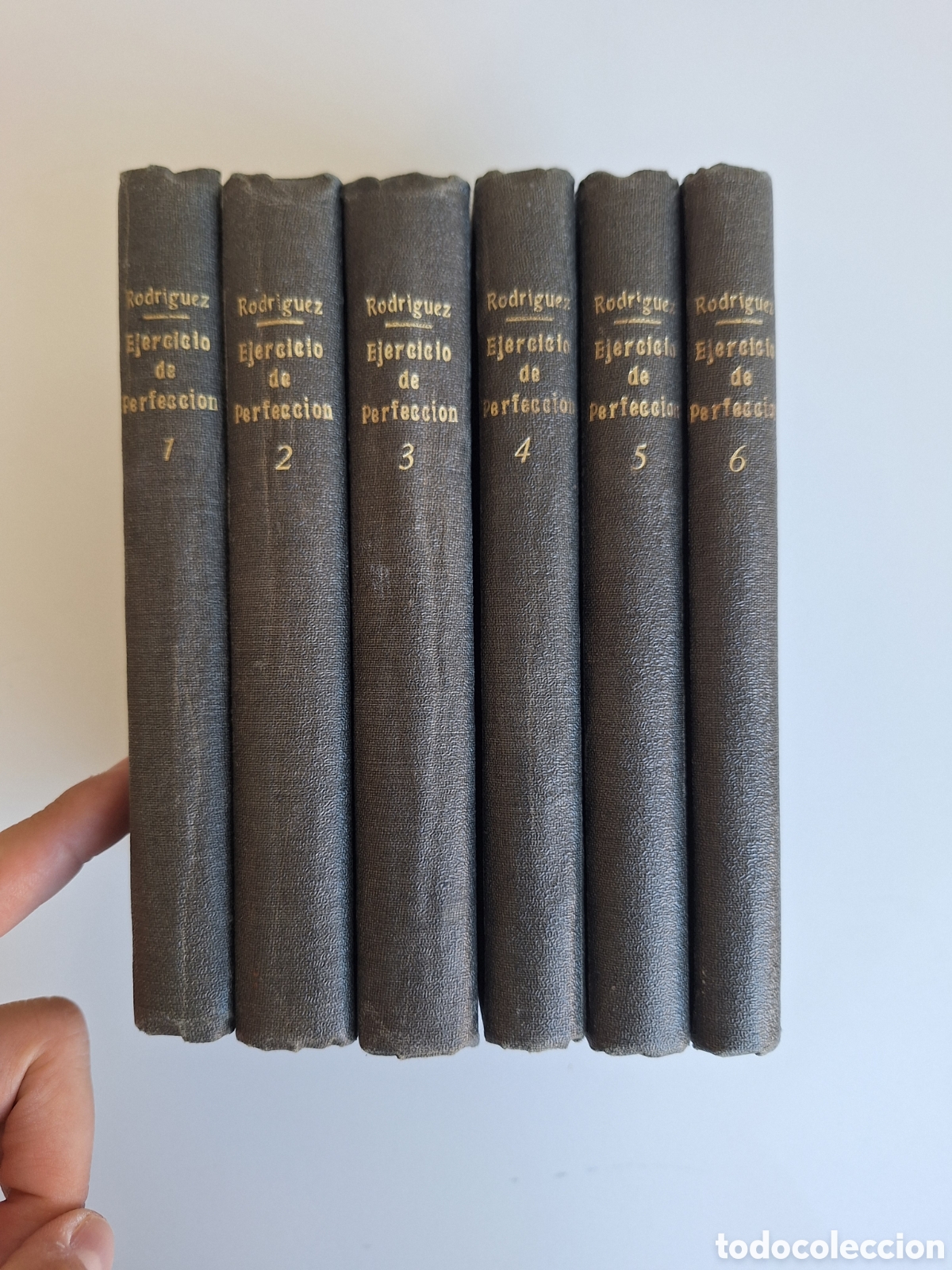 Libros antiguos: P. ALONSO RODRIGUEZ, Ejercicio de perfeccion, 6 tomos (completa)