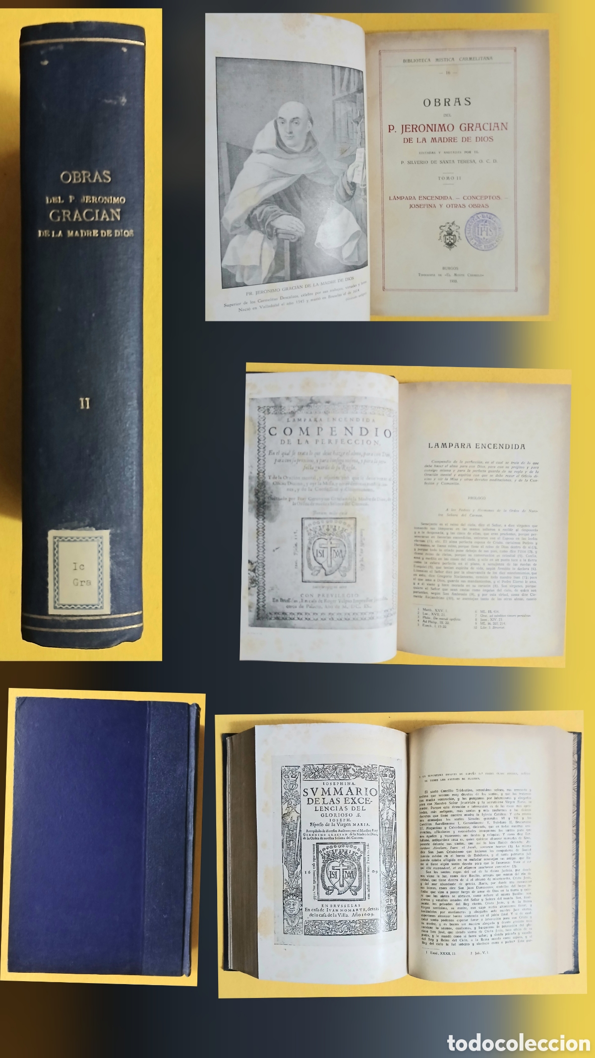 Libros antiguos: Obras del P. JERONIMO GRACIAN, T.II