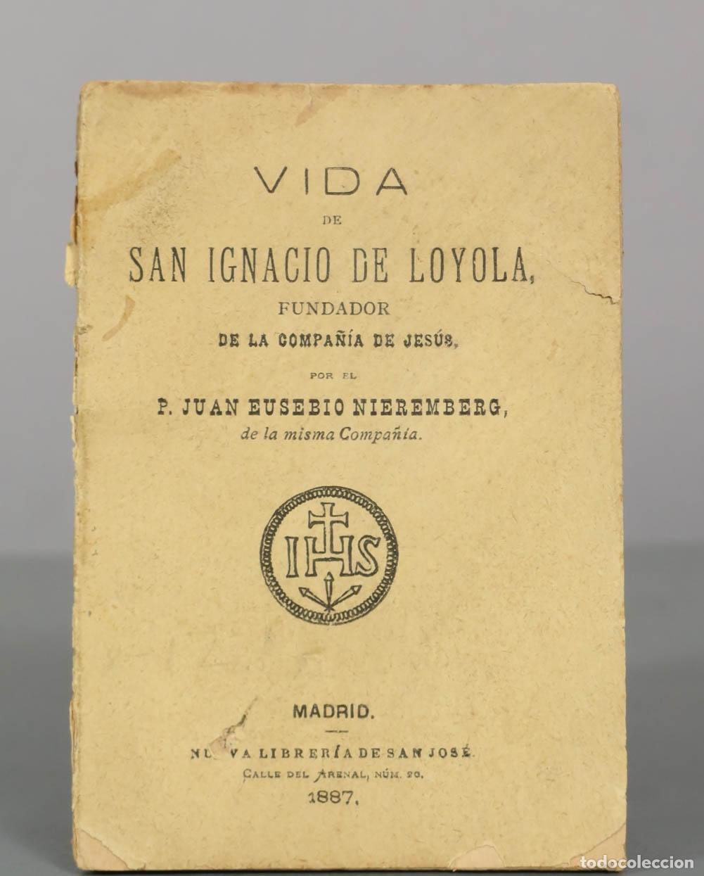 Libros antiguos: Ejercicios espirituales de San Ignacio de Loyola. 1887 NIEREMBERG, SJ