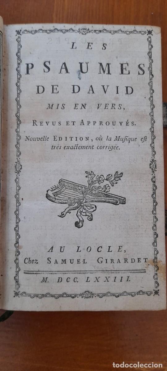Libros antiguos: Les Psaumes de David 1773