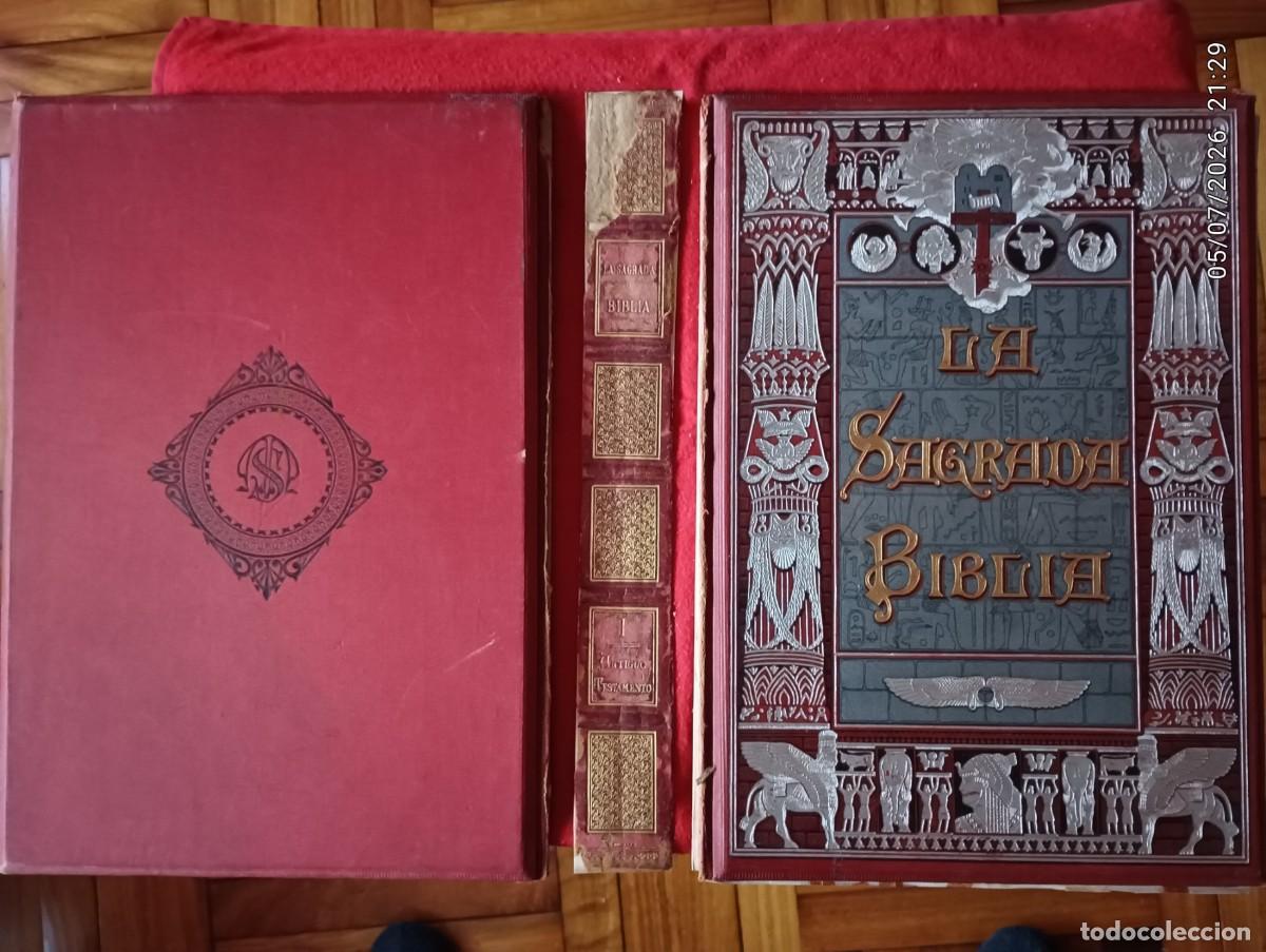 Libros antiguos: BIBLIA ILUSTRADA GUSTAVO DORE, 4 ENCUADERNACIONES ORIGINALES CON ESTAMPACION EN ORO Y PLATA