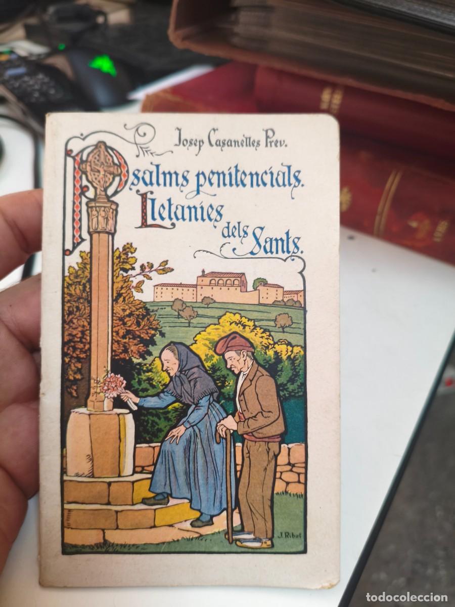 Old books: Psalms penitencials. Letanies dels sants. Josep Casanelles Dedicat&ograve;ria autpografa a Ramon Cardona.