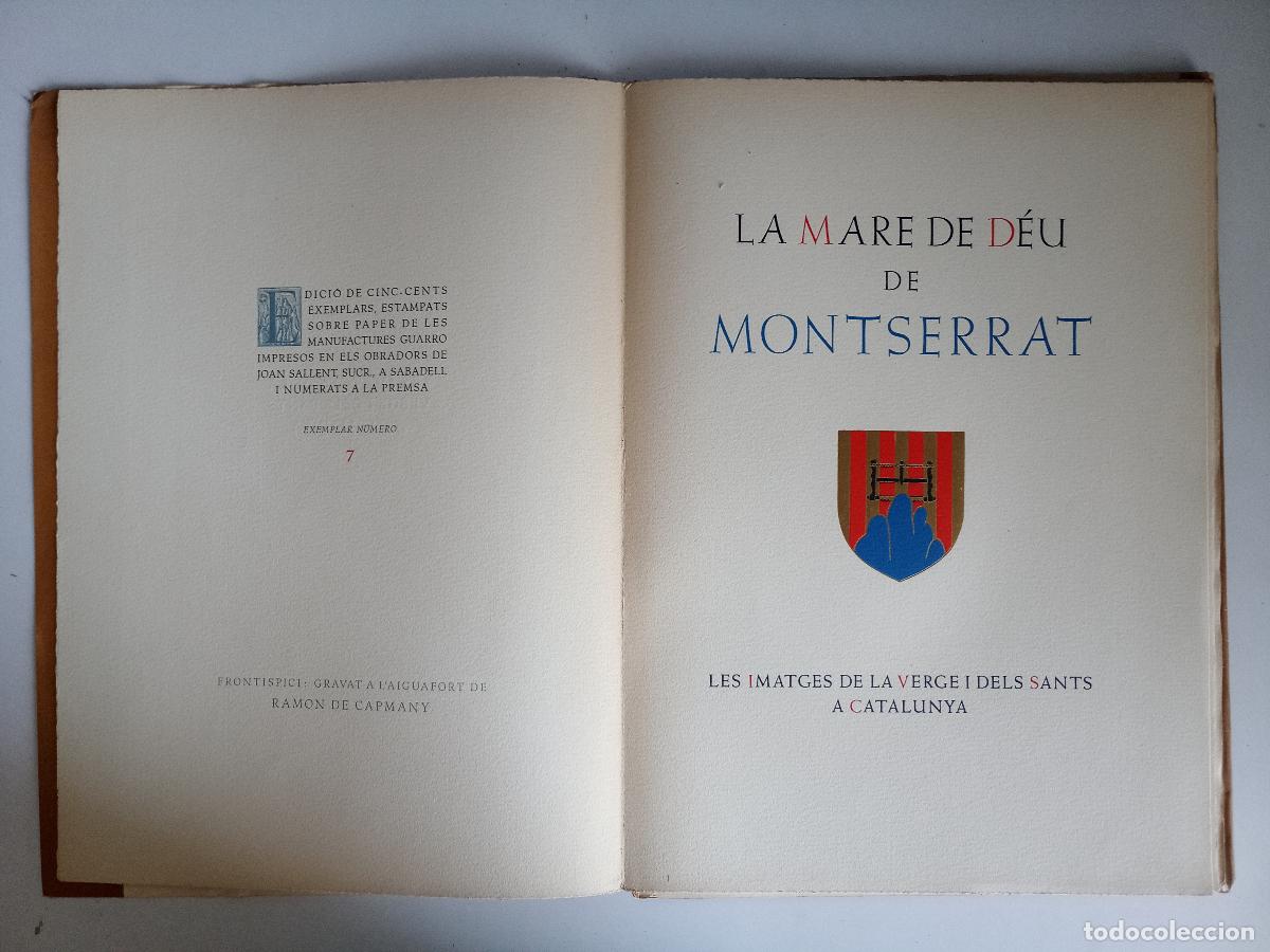 Antiquarische B&uuml;cher: LA MARE DE DEU DE MONTSERRAT. 1950. LUJOSA EDICI&Oacute;N. 35 X 25 .GRABADOS