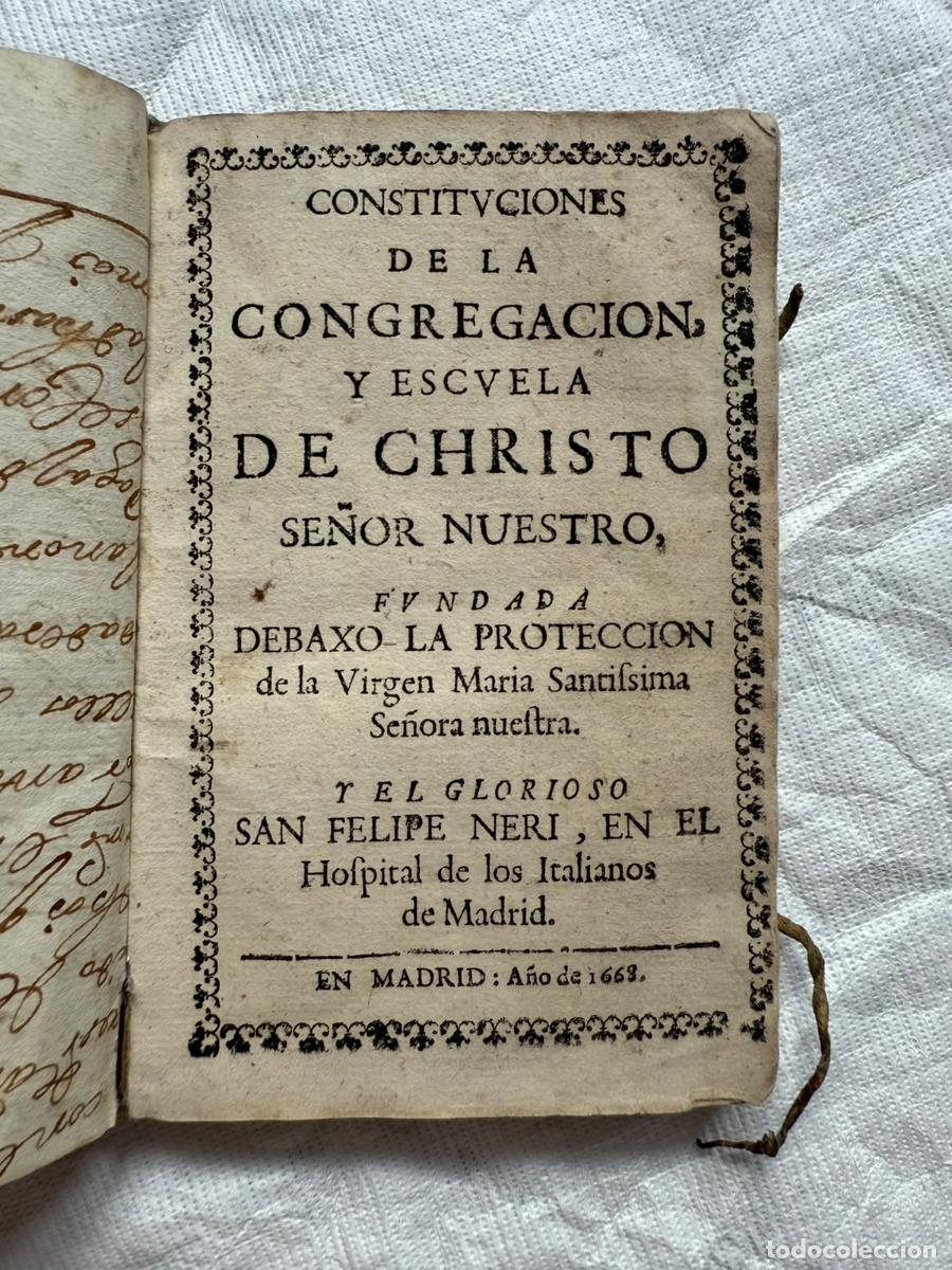Antiquarische B&uuml;cher: 1668 - Constituciones de la Congregacion y Escuela de Christo Se&ntilde;or Nuestro