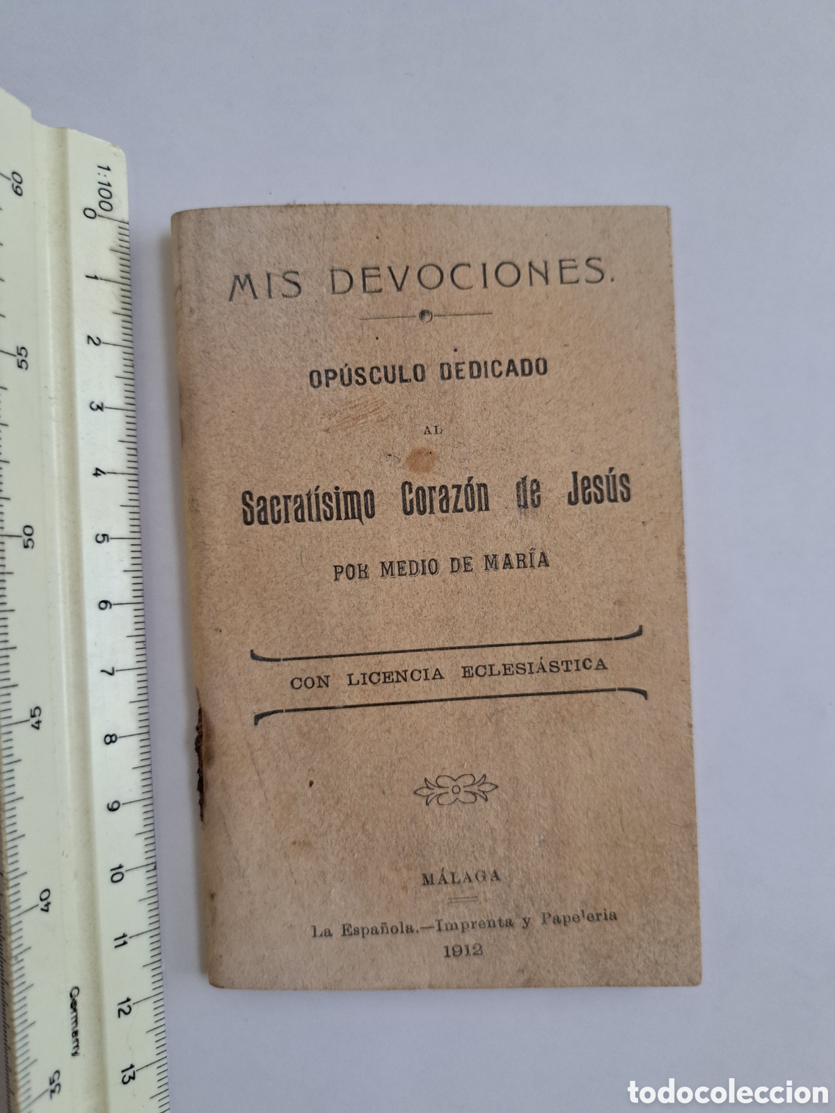 Libros antiguos: Jml Religion Antiguo libro Mis Devociones, Opusculo Sacratisimo Coraz&oacute;n Jes&uacute;s por Maria M&aacute;laga 1902