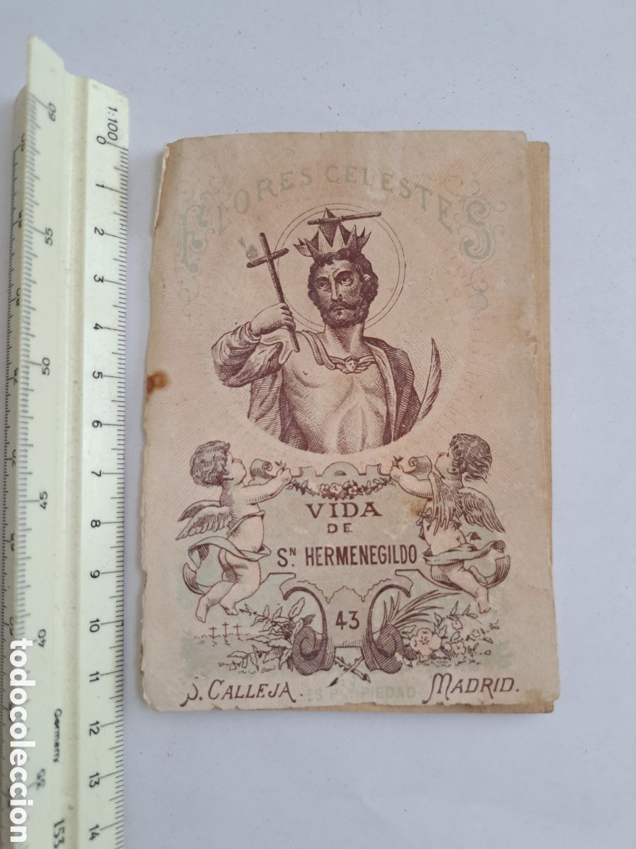 Libros antiguos: Jml Libreto religioso Vida de San Hermenegildo Mart&iacute;n, Juan Croisset, Madrid, Calleja, 1898.