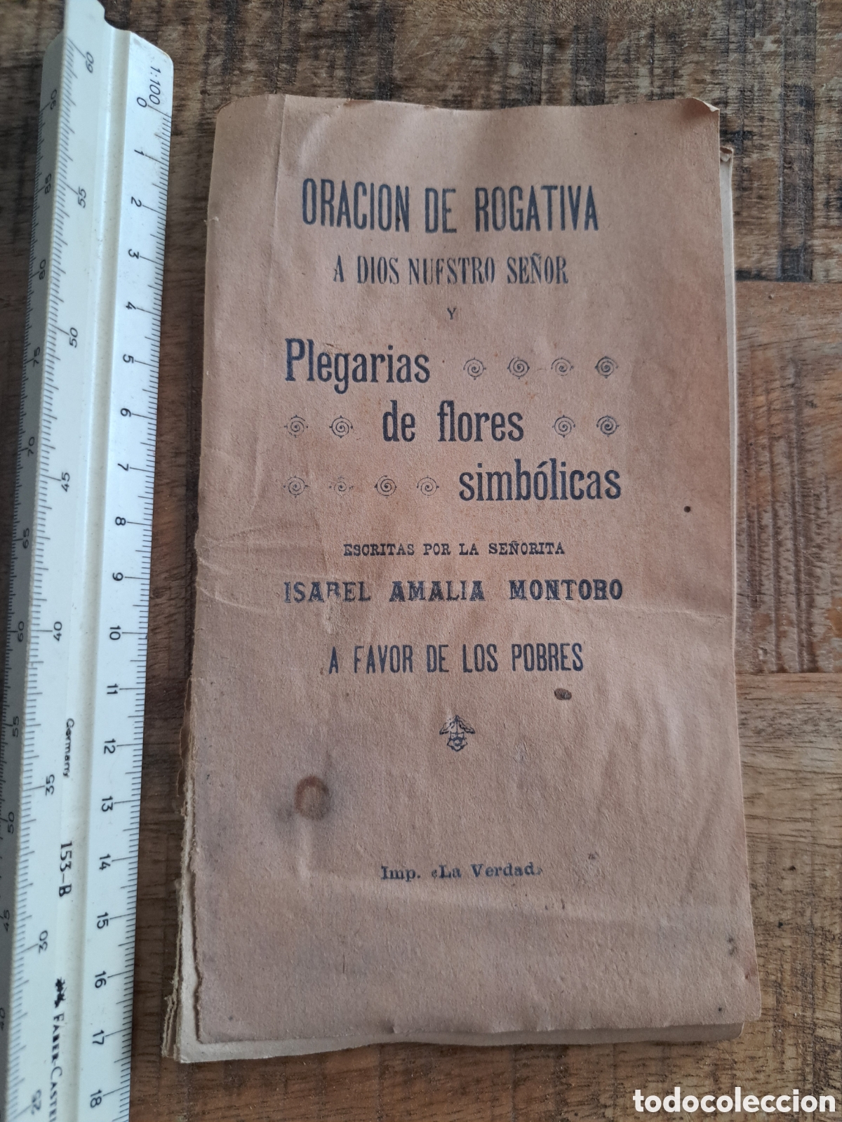 Libros antiguos: Jml Libreto religioso Oracion rotativa, Plegarias de flores simbolicas, Isabel Amalia Montoro