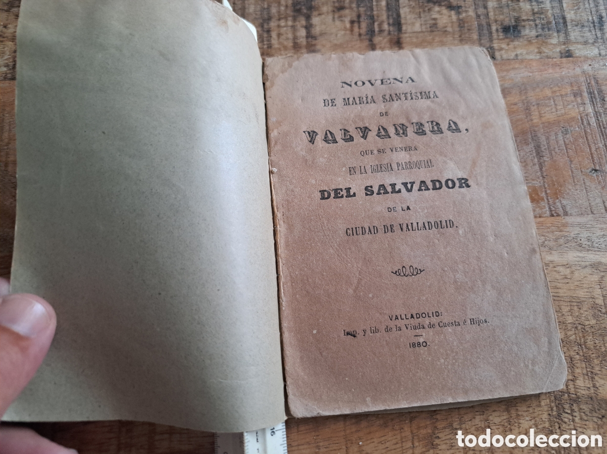 Libros antiguos: Jml Libreto religioso, Novena de Maria Sant&iacute;sima de Valvanera del Salvador de Valladolid, a&ntilde;o 1880.